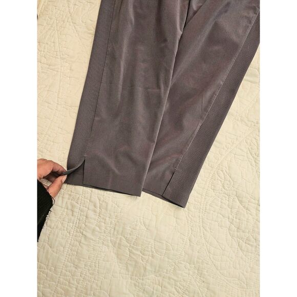 Athleta Brooklyn Ankle Pants Size 4 Gray Stretch Ribbed Waistband With Pockets - Picture 11 of 12